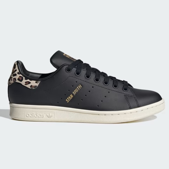 adidas Shoes - Stan Smith women’s lifestyle black with leopard size 7.5